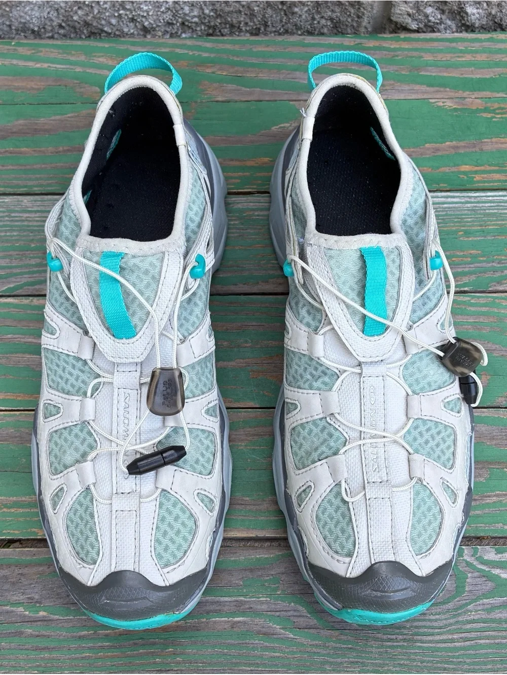 Salomon Gecko Water Shoes Womens Size 8 Cross Country Hybrid Sneakers Aqua Blue